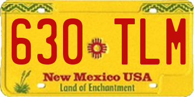 NM license plate 630TLM