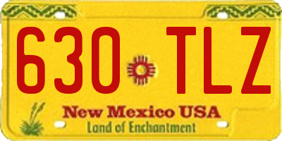 NM license plate 630TLZ