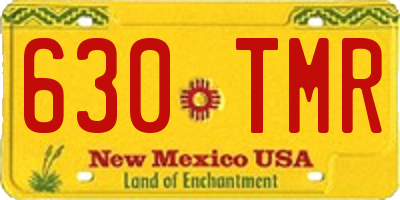 NM license plate 630TMR