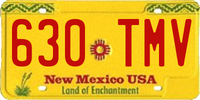 NM license plate 630TMV