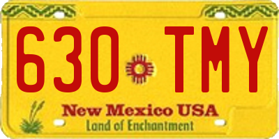 NM license plate 630TMY