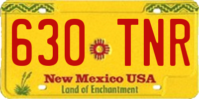 NM license plate 630TNR