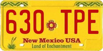 NM license plate 630TPE
