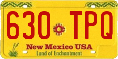 NM license plate 630TPQ