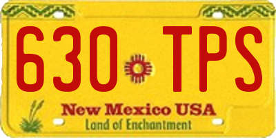 NM license plate 630TPS