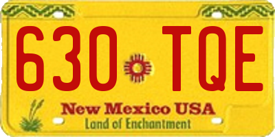 NM license plate 630TQE