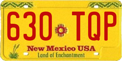NM license plate 630TQP