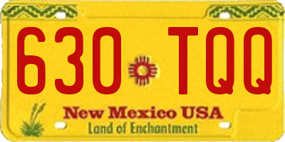 NM license plate 630TQQ