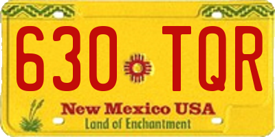 NM license plate 630TQR