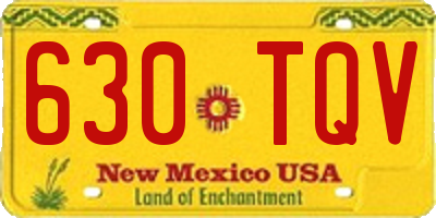 NM license plate 630TQV