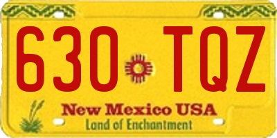 NM license plate 630TQZ