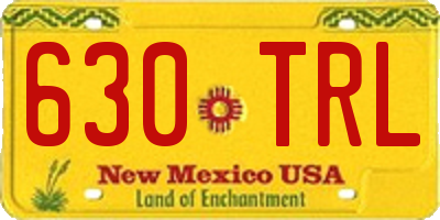NM license plate 630TRL