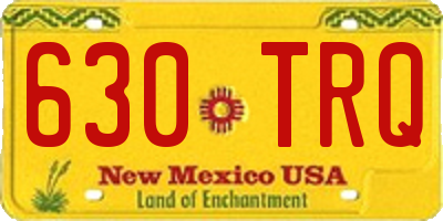NM license plate 630TRQ