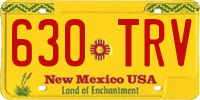 NM license plate 630TRV
