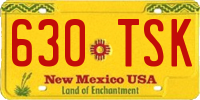 NM license plate 630TSK