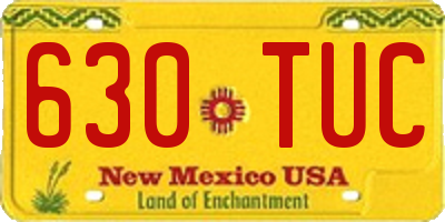 NM license plate 630TUC