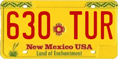 NM license plate 630TUR