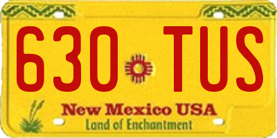 NM license plate 630TUS