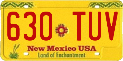 NM license plate 630TUV