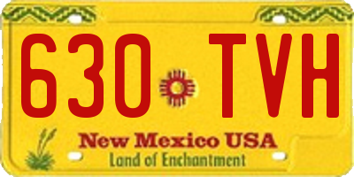 NM license plate 630TVH