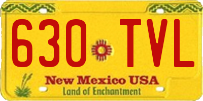 NM license plate 630TVL