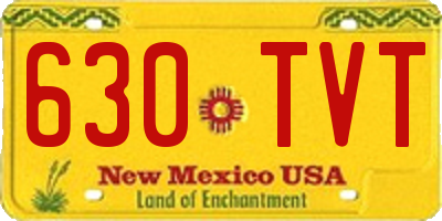 NM license plate 630TVT