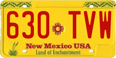 NM license plate 630TVW