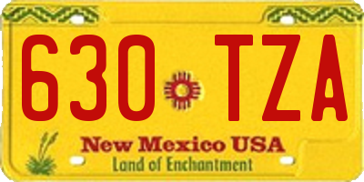 NM license plate 630TZA
