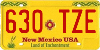 NM license plate 630TZE