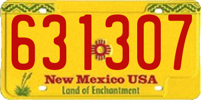 NM license plate 631307