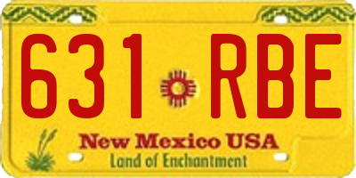 NM license plate 631RBE