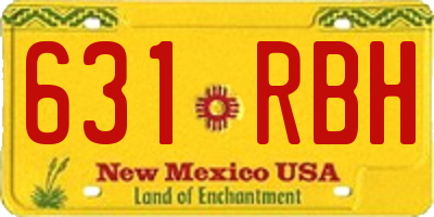 NM license plate 631RBH