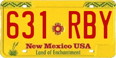 NM license plate 631RBY