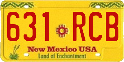 NM license plate 631RCB