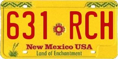 NM license plate 631RCH