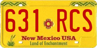 NM license plate 631RCS