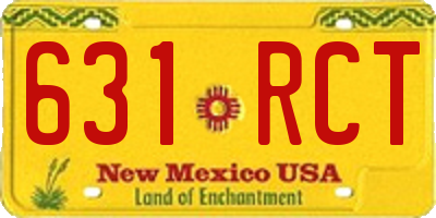 NM license plate 631RCT
