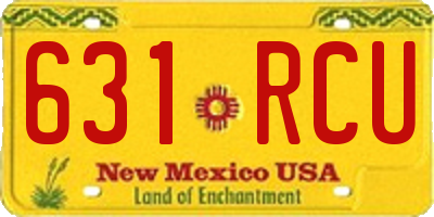NM license plate 631RCU