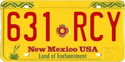 NM license plate 631RCY