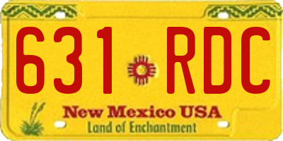 NM license plate 631RDC