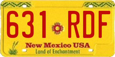 NM license plate 631RDF