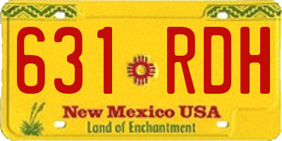 NM license plate 631RDH