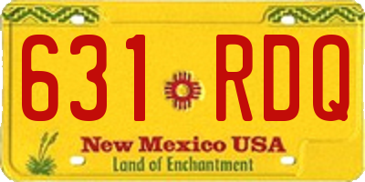 NM license plate 631RDQ