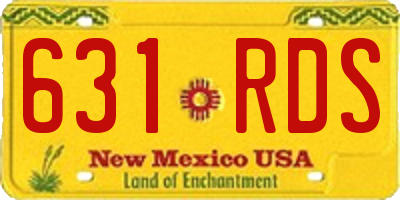 NM license plate 631RDS