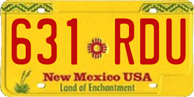 NM license plate 631RDU