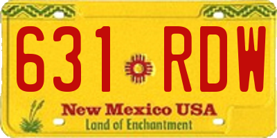 NM license plate 631RDW