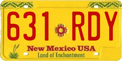 NM license plate 631RDY