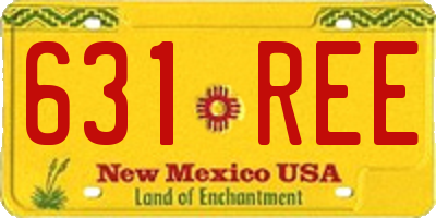 NM license plate 631REE