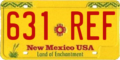 NM license plate 631REF