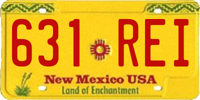NM license plate 631REI